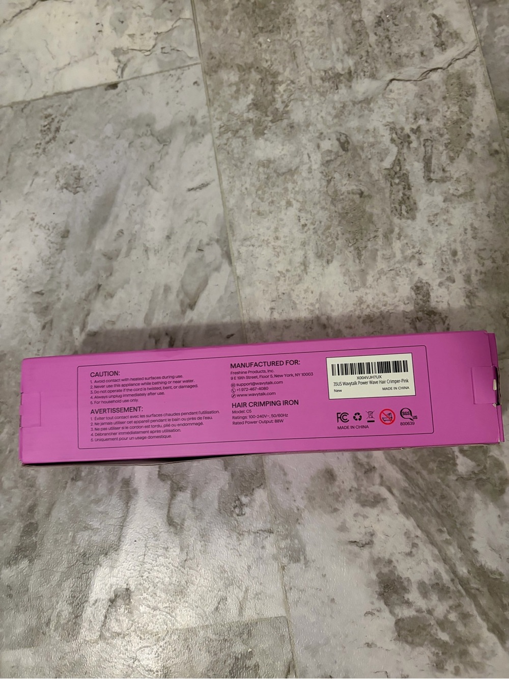 Wavytalk Power Wave Hair Crimping Iron Pink Model C5 New - Picture 2 of 6